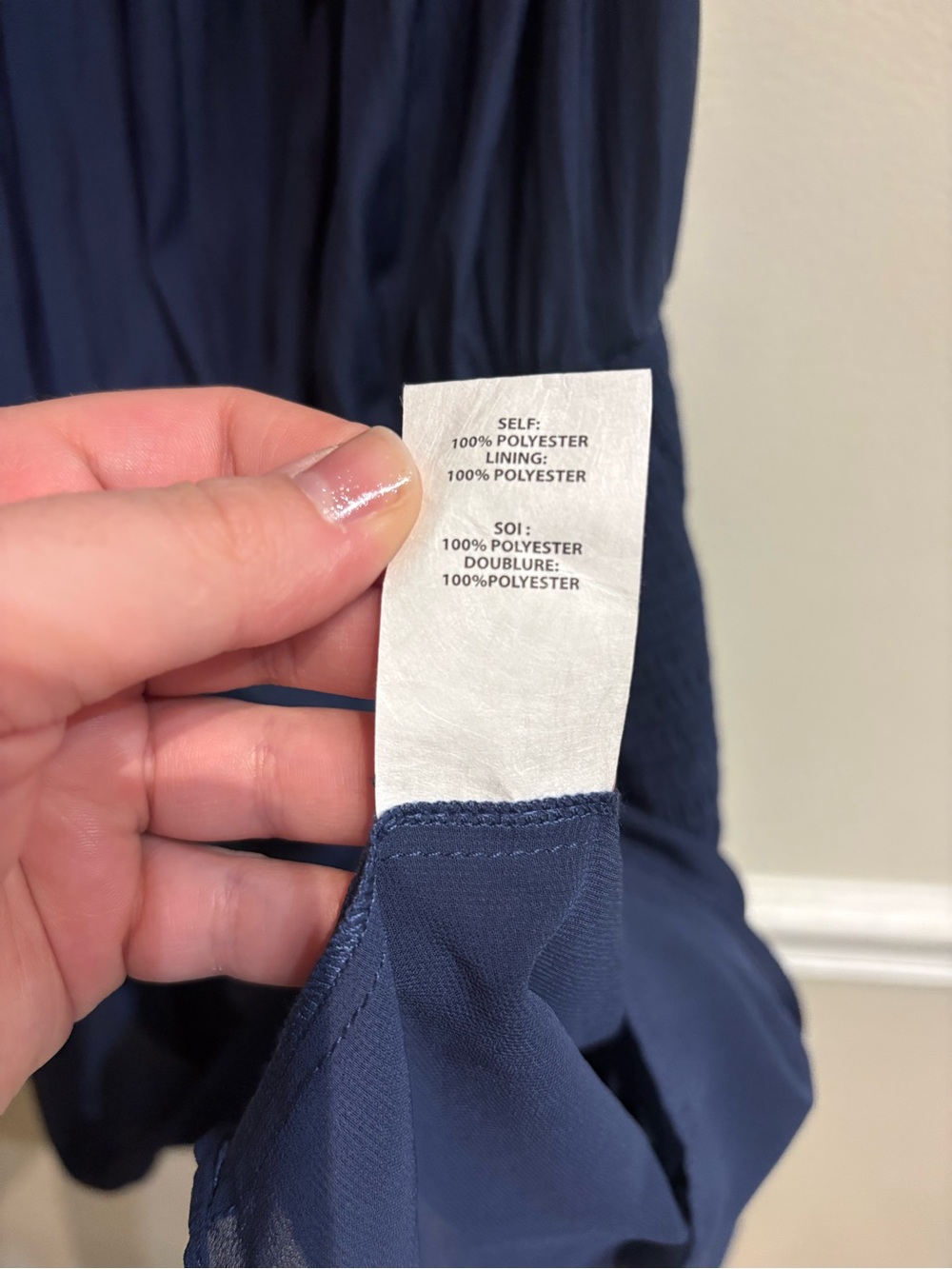 Ramy Brook NWT Rembi Ruffle Detail Smocked Waist Navy Blue Mini Dress Sz Medium - Picture 7 of 9